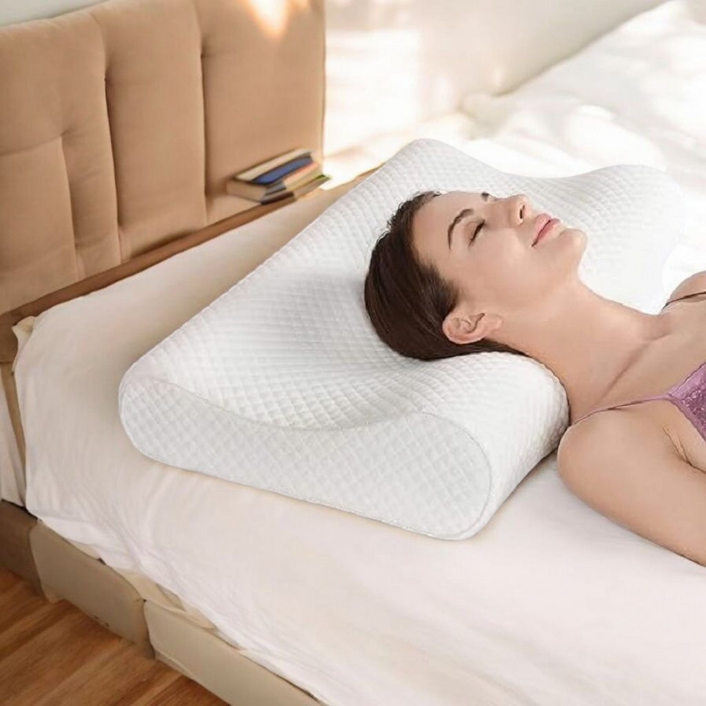 Memory Foam Solid Orthopaedic Pillow White – shabang